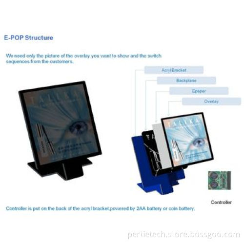 Innovative epaper display motion e-ink pop for flag banners